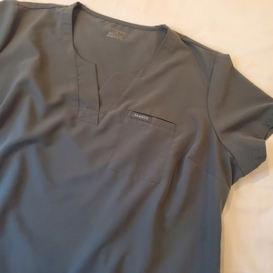 Jaanuu Scrub Top V-neck Women's Plus Size‎ 2XL Olive Green J96173C